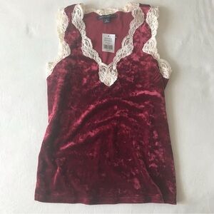 Y2K stretch velvet tank